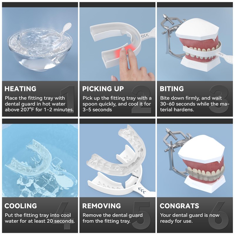 Clear Mouth Guards with Fitting Tray for Women & Men,
