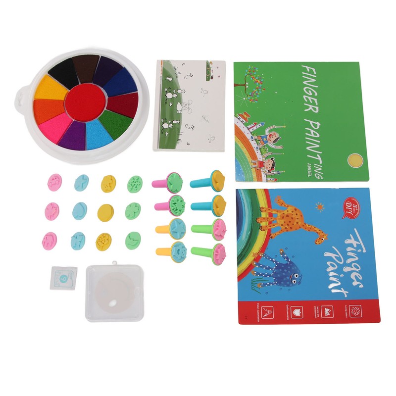 Finger Paint Kit Multi Colors Washable Funny DIY Crafts Finger