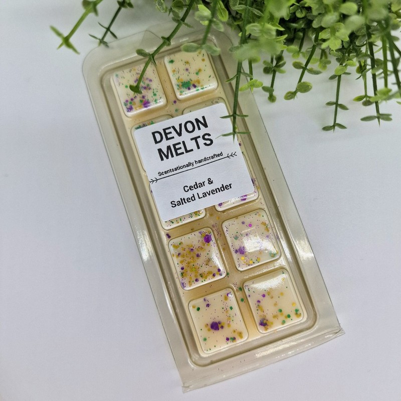 Devon Melts - Cedar & Salted Lavender - Highly Scented