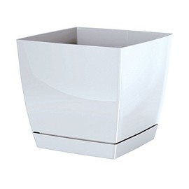 Prosper Plast DUKP120-S449 12 x 12 x 11cm Coubi Flowerpot - White