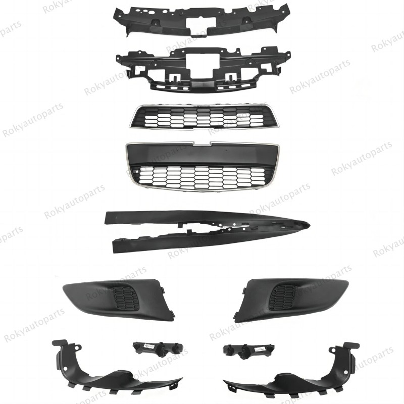 ROKY 11PC For Sonic 2012-2016 Upper Lower Chrome Grille Mesh