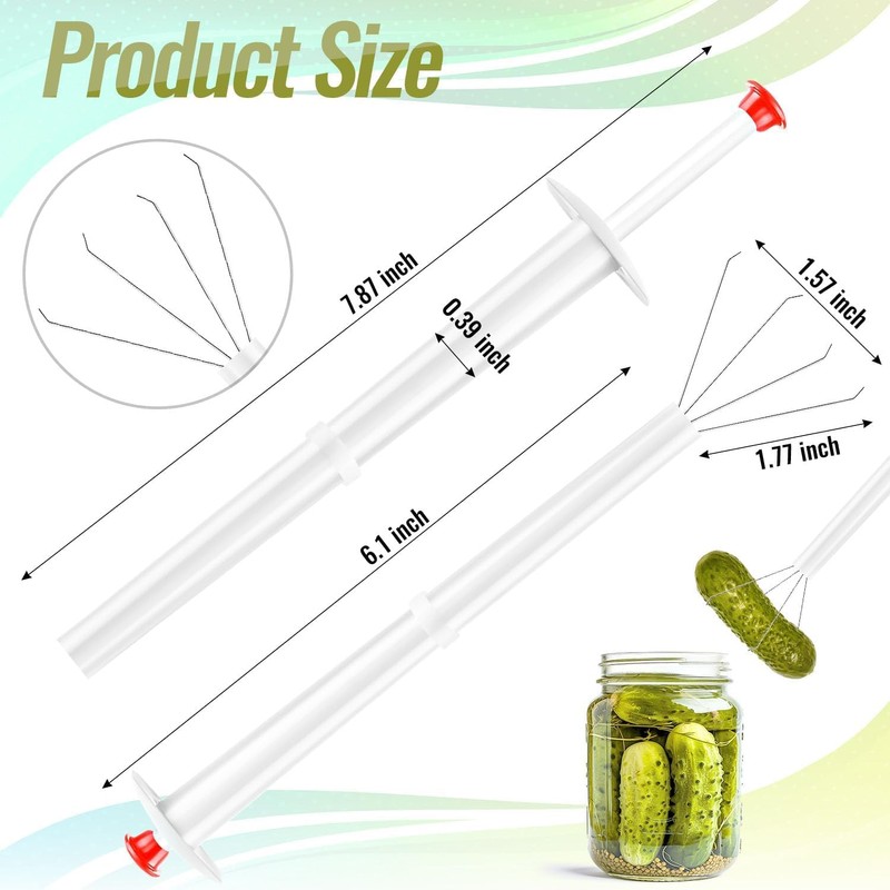 6Pcs Pickle Grabber Tool, Stainless Steel Pickle Picker Grabber, Pickle
