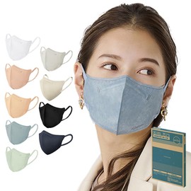 Iris Ohyama RN-F32SXF Non-woven 3D Mask, 3D Mask, 32 Pieces, Normal Size, 3D, Small Face, Daily Fit, Summer Color, Refreshing, Cool Color, Blood Mask, Cheek Mask, Color Mask, Beak, Stylish, Ears