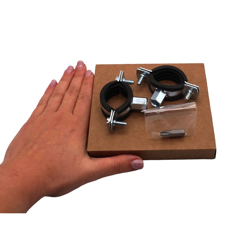 SKIR'CO Pipe Clamps with Rubber Coating for 26-30 mm Pipes,