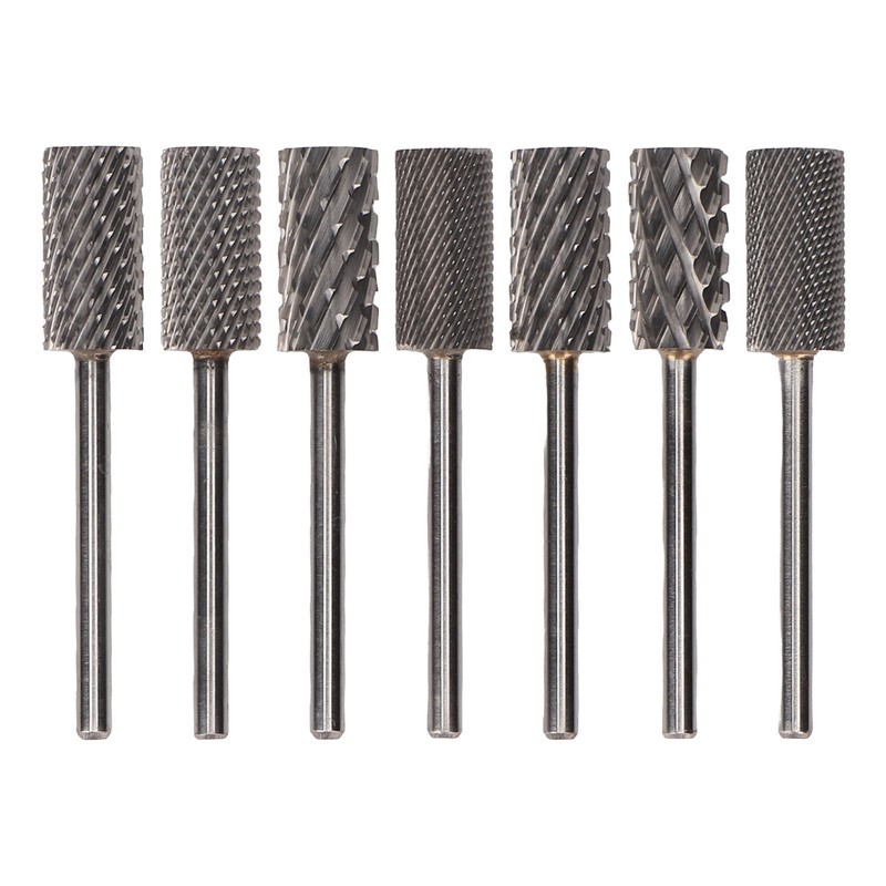 7pcs Nail Grinding Bits Professional Portable Nail Gel Removal Tungsten