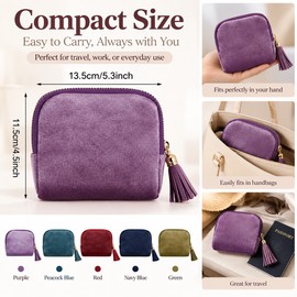 Velvet Jewelry Organizer Pouch for Travel – Zipper Storage with Soft Finish for Rings, Bracelets & Earrings