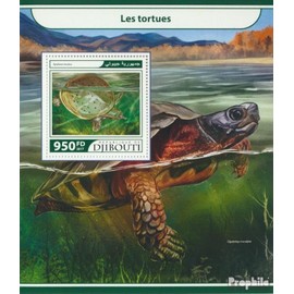 Djibouti miniature sheet 774 (complete. issue.) unmounted mint/never hinged ** MNH 2017 Turtles (Stamps for collectors) Amphibians/reptiles/dinosaurs