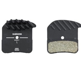 SHIMANO Unisex Adulto Bph03arf Cuscinetti a Disco H03A e Molla, Posteriore in Lega Con alette di Raffreddamento, Resina, Nero, Coppia