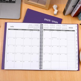 2025-2026 Monthly Planner - Monthly Planner/Calendar 2025-2026, JUL. 2025 - DEC. 2026, 9'' x 11'', 2025-2026 Planner with18-Months, Monthly Tabs - Purple