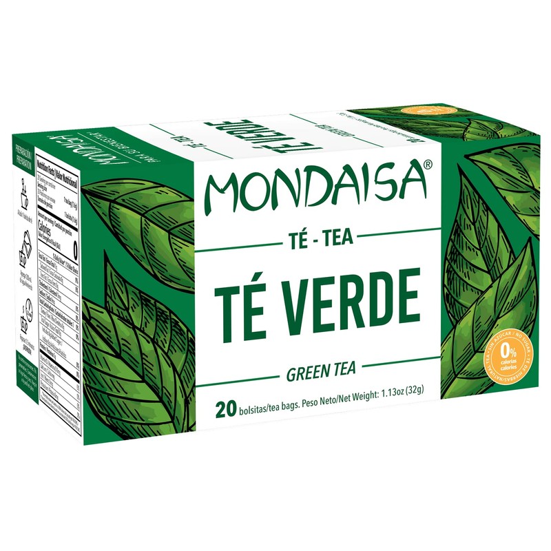 MONDAISA - Green Tea, 20 Tea Bags (Pack of 4),