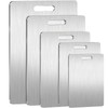 5 Tablas para Picar de Acero Inoxidable 304, Antideslizante Doble,
