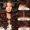 Chocolate Brown Deep Wave Lace Front Wigs Human Hair 200%