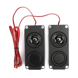 Mini Speaker Unit, Magnetic Speaker, Full Range Speaker, Passive Speaker, 8Ω, 5W, Wide Range TV Speaker, Universal DIY Double Diaphragm, 40mm Dual Magnet, Small Thin Design, Set of 2