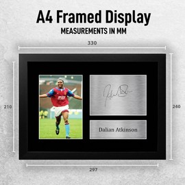 HWC Trading FR A4 Dalian Atkinson Aston Villa Gifts Printed Signed Autograph Picture for Football Fans and Supporters - A4 Framed
