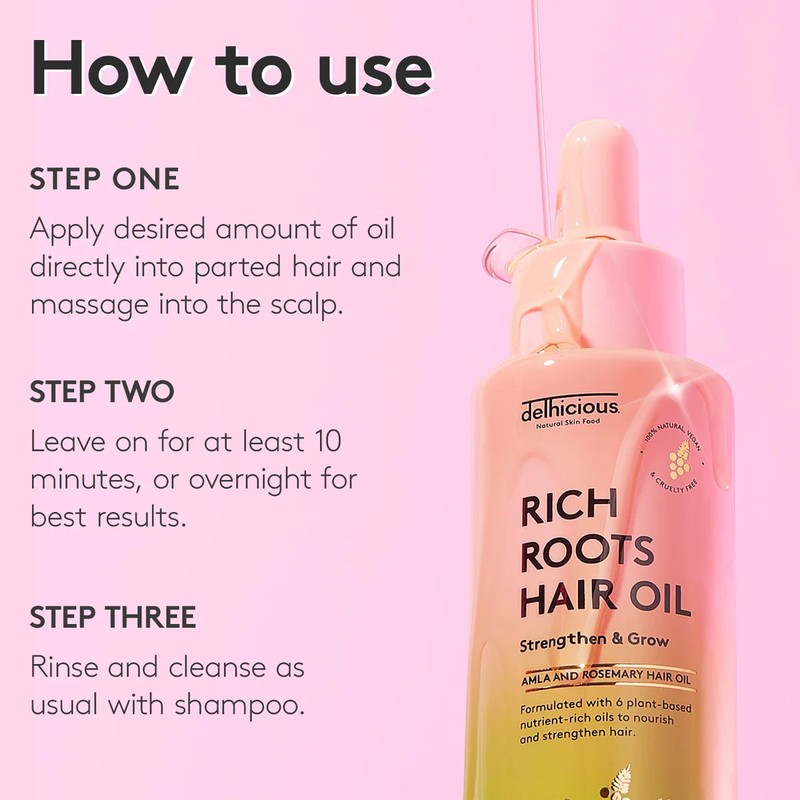 Delhicious Rich Roots Hair & Scalp Oil Amla & Rosemary