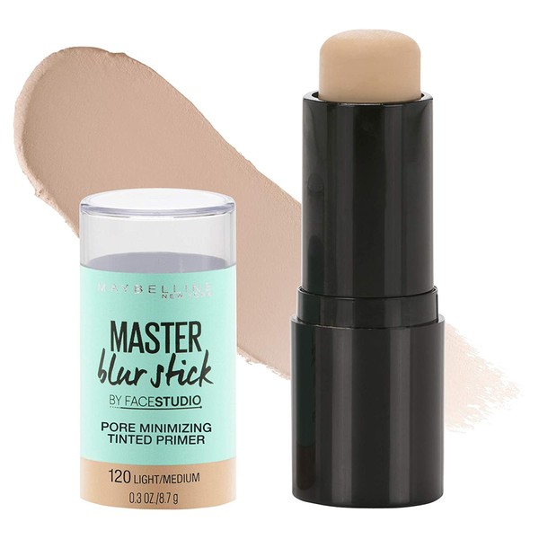 Maybelline New York Facestudio Master Blur Stick Primer Makeup, Light/Medium,