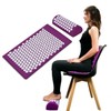 Acupressure mat/pillow set purple