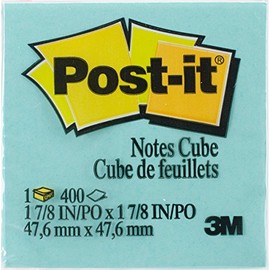 Post-It Sticky Notes Cube Pad 2"X2"-Pink Wave W/400 Sheets