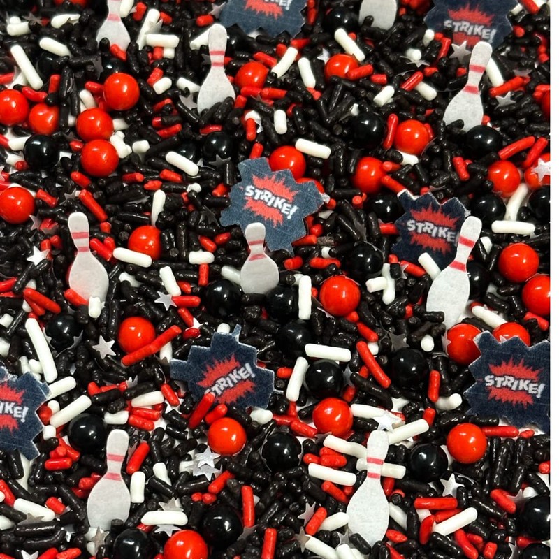 Edible Bowling Party Cake Decoration Confetti Sprinkles Cake Cookie Cupcake