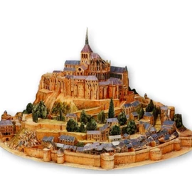 Papercraft Architecture Mont Saint Michel World Heritage Art Kit Set Replica (13.8 inches / 35 cm)