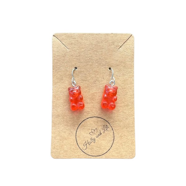 Gummy Bear Novelty Style Dangle & Drop Earrings, 9 Variations,