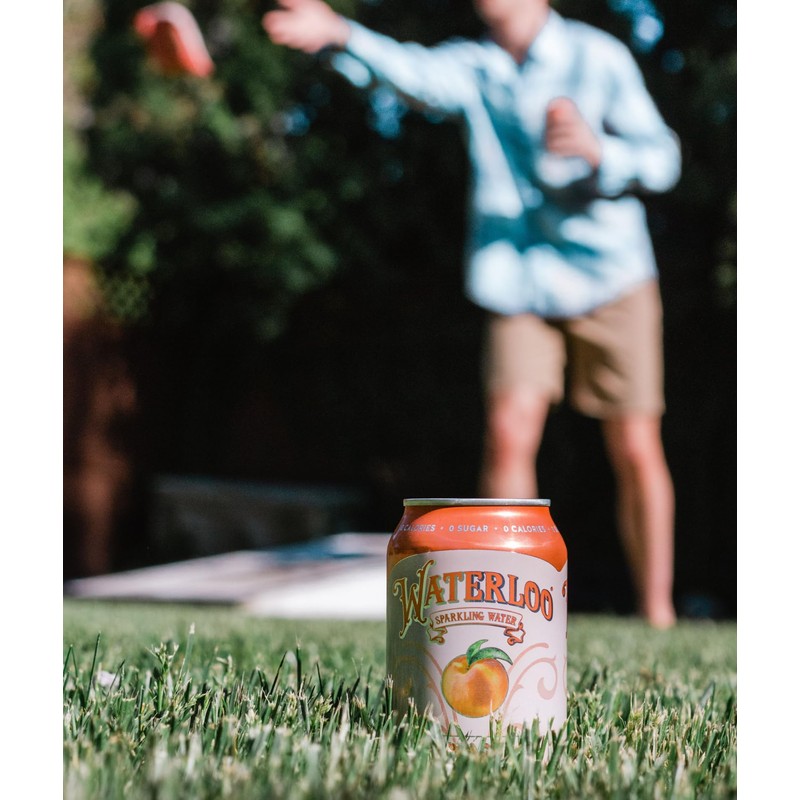 Waterloo Sparkling Water, Peach Naturally Flavored, 12 Fl Oz Cans