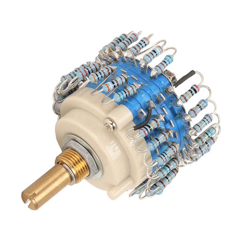 Two Channels Volume Potentiometer 2×24 Gear 20K High Accuracy Volume