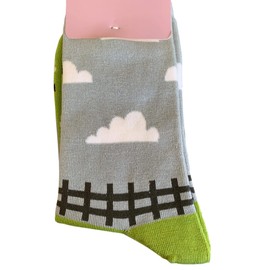 Purple Possum® Socks Sheep Ladies Blue Pink White Soft Bamboo Cotton Blend Ankle Sock Gift Idea (Lime Green) Size 4-7