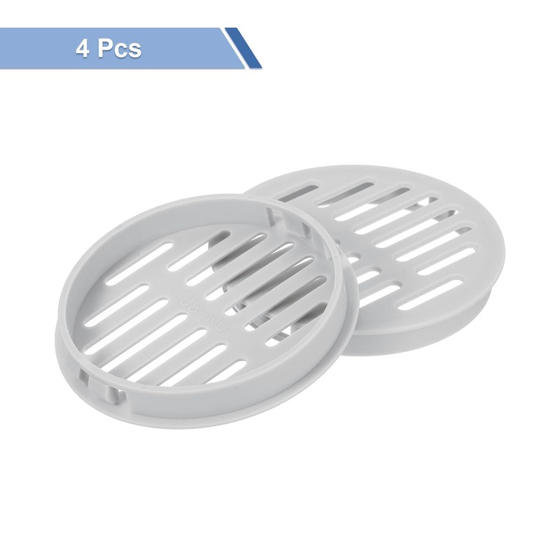 sourcing map Round Soffit Vents 3 inch, 4Pcs Light Grey