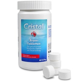 Cristal Bromine Tablets 20 g - Reliable Water Disinfection Without Chlorine - Slow Residue Dissolving - Low-Odour Alternative to Chlorine (Pack of 1)