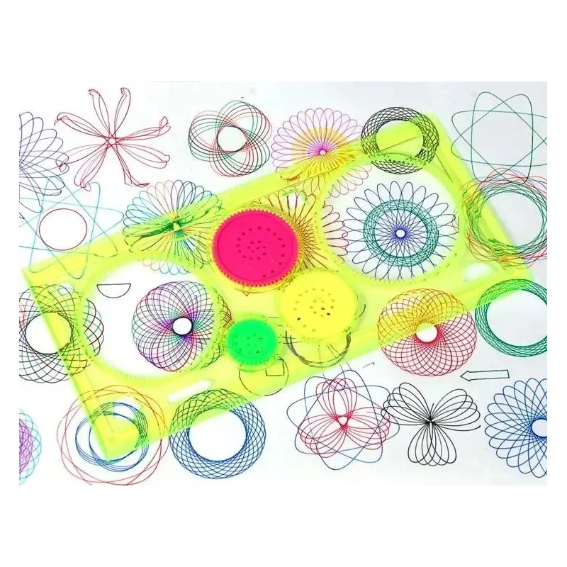 Veraly Duo Espirografo Clásico Multifuncional Regla Figuras Dibujos Color Al