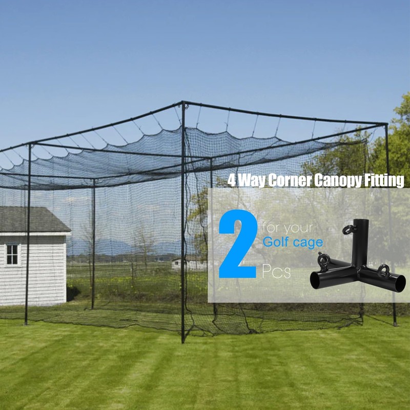 Aoneky 2pcs 4 Way Corner Canopy Fitting - Fits 1"