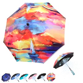 Tefedpot Umbrella with Fan and Mist Spray, 2025 upgraded 3-in-1 UV Blocking Umbrella with Fan and Mister for Summer outdoor activities (Sea)