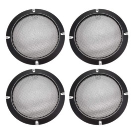 sourcing map Speaker Grille Cover 5 Inch 153 mm Mesh Decorative Circle Subwoofer Protection Black Pack of 4