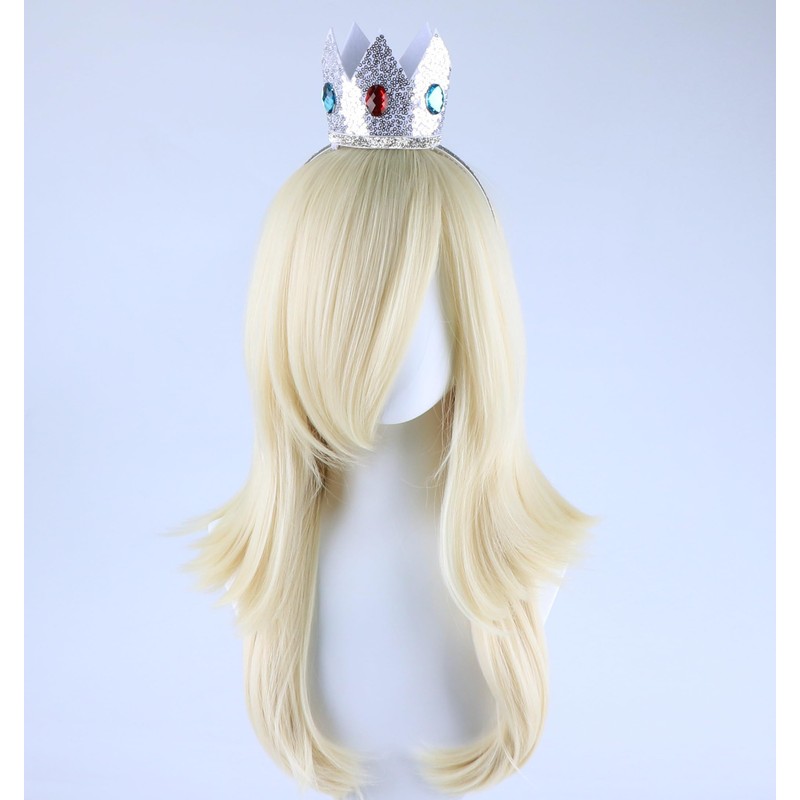 Blonde Princess Wavy Wig Long Thick Hair Side Bangs Cosplay