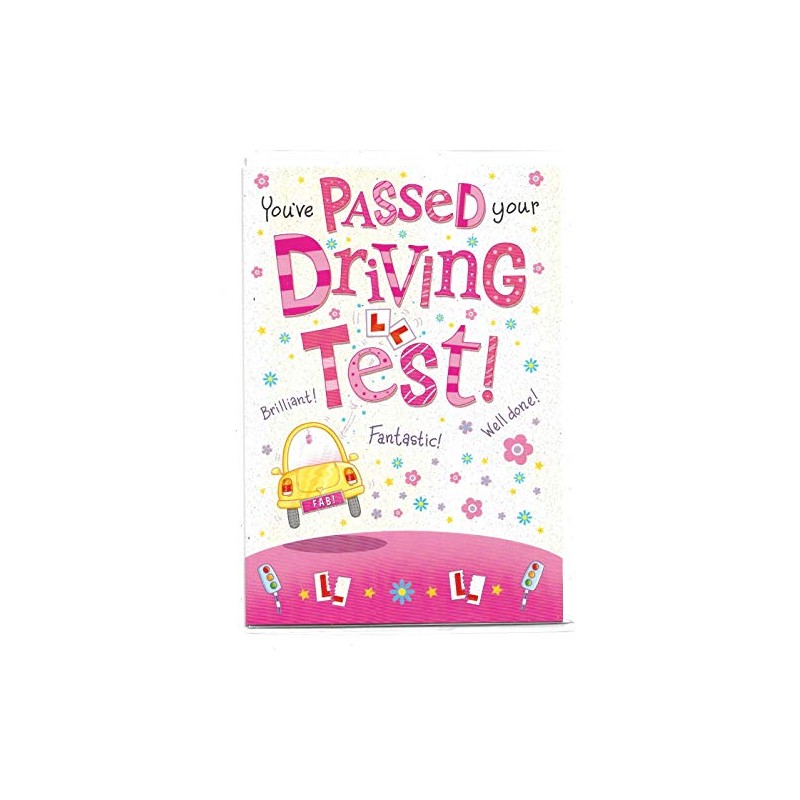 You've Passed Your Driving Test - Pink Congratulations Card