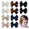 Esumun 4 Inch Baby Girls Velvet Hair Bow Clips 5