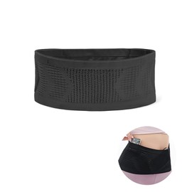 Anboli Running Pouch, Running Belt, Waist Pouch, No Shake, Running Pouch, For Men Jogging, Ultra Lightweight, Compact, Washable, For Men and Women, Climbing, Cycling, Fitness, Outdoor, Travel, Black