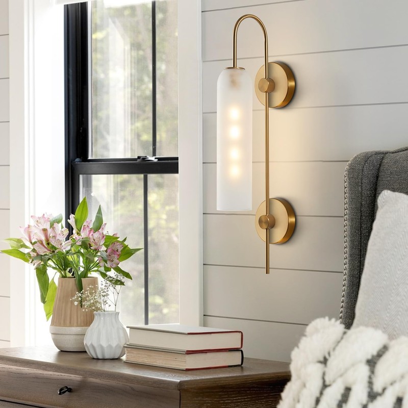 BOKT Mid Century Modern 1-Light Wall Mounted Light Brushed Gold