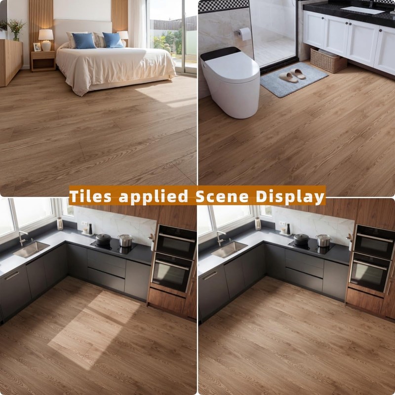 INMOZATA 36 Pack Peel and Stick Floor Tile Waterproof Vinyl