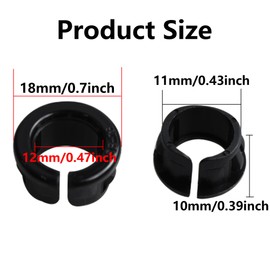 PDETVEO 60PCS 5/8 Inch Opened Snap Bushing Grommets, Black Snap in Cable Hose Bushing for Cable, Snap, Bushing, Insulated Protection