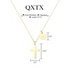 QXTX Cross Necklace for Women,18K Gold Plated Initial Cross Pendant