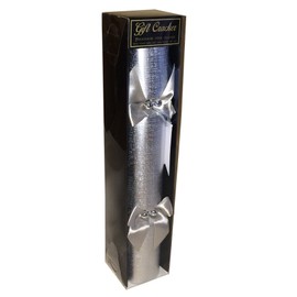 EFG Housewares Christmas 'Fill your Own' 32cm Gift Cracker with Tag - Silver