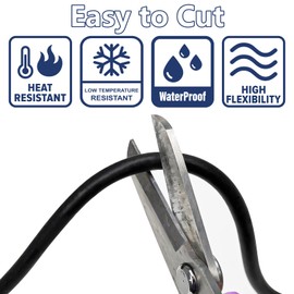 Orgthin 100FT Backer Rod 1/4 inch, Black Rubber Caulk Saver, Concrete Expansion Joint Filler, Weather Strip Seal for Gaps and Joints