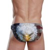 Men Swim Briefs Bald Eagle American Flag 4Th of July