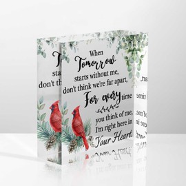 NOHSHE Square Acrylic Desktop Ornaments Every Time You Think of Me,I'M Right Here in Your Heart Presents for Women Friends Valentine's Day Presents,Birthday Presents,Farewell Presents for Coworkers