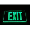 NICOR Lighting LED Emergency Exit Sign, Mirrored with Green Lettering