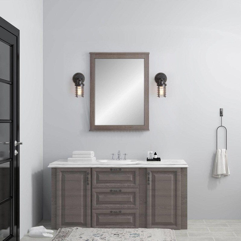 GEPOW Farmhouse Wall Sconces Lighting, Rustic Industrial Mini Cage Wall