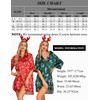 Anjue Christmas Sleepshirt for Women Button Down Nightgown Loose Loungewear