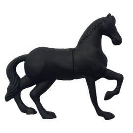 Ulticool - Pferd 8 GB Schwarz - USB Flash Pen Drive - Horse Black Memory Stick Daten Aufbewahrung - Speicherstick - Schwarz